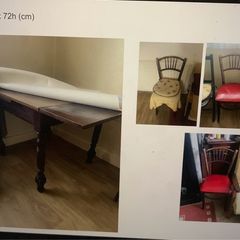 old style table and chairs