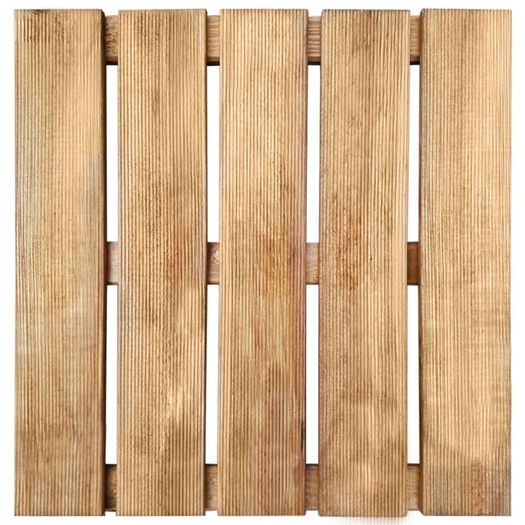 24 pcs Decking Tiles 50x50 cm Wood Brown