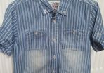 Boys pinstripped short sleeve shirt age 5 to 6