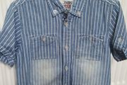 Boys pinstripped short sleeve shirt age 5 to 6