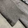 Men's Gray Double-Breasted Herringbone Coat Image 3