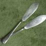 Antique Victorian-era Floral Silver Plate Butter Knifes Image 6