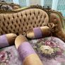 Beautiful old salon set in great condition with nice unusual colours 5 piece Image 5