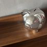 Silver-tone Finish Metal Piggy Bank Image 3