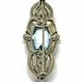 Art deco silver and topaz brooch Image 5