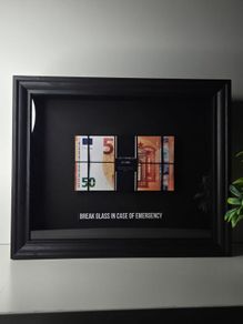 Gift 3D money frame art decor