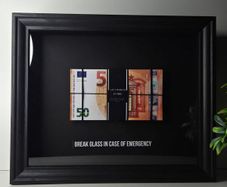Gift 3D money frame art decor