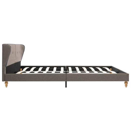 Bed Frame Taupe Fabric 150x200 cm