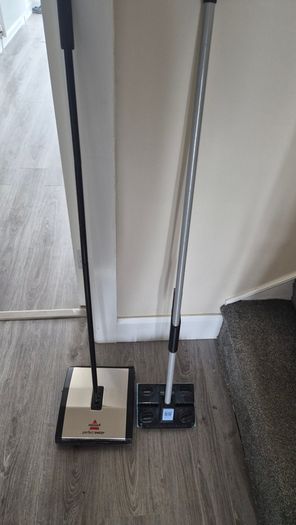 Carpet sweeper and sponge mop