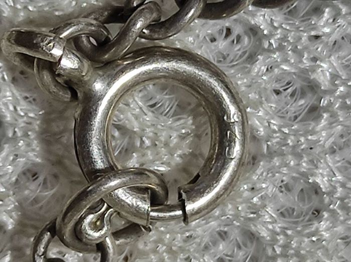 Sterling silver natural stone necklace