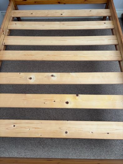 Solid pine double bed
