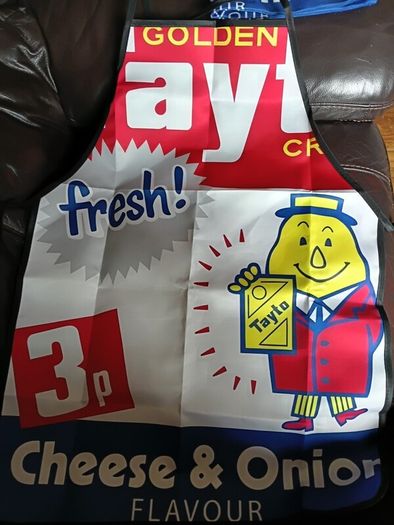 Mr Tayto Set. "Apron,Big Cushion Cover & Carrier Bag
