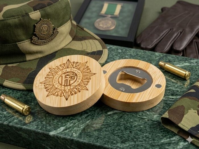 Irish Defence Forces Laser Engraved Magnetic Bottle Opener