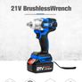 BRAND NEW Electric Impact Wrench 21V Brushless Wrench Socket 4000mAh Li-ion Battery Hand Drill Installation Power Tools By PROSTORMER Image 2