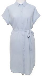 blue shirt dress