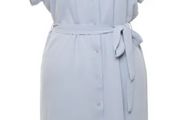blue shirt dress