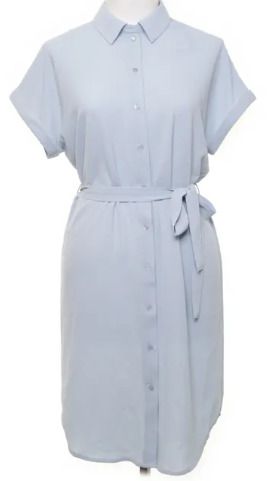 blue shirt dress