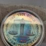 Silver Trade Unit One Troy Ounce .999 Fine Silver Coin Stunning Rainbow Toned Obverse and Reverse Image 2