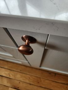 Copper cabinet knobs