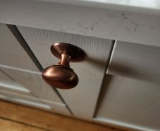 Copper cabinet knobs