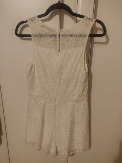 Atmosphere Cream Lace Playsuit with bows