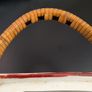 Vintage Kireina Japanese Porcelain Biscuit Barrel with Wicker Handle Image 6