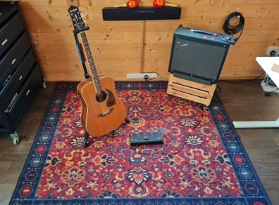 Persian Style Guitar/Drum/Music Room Rug