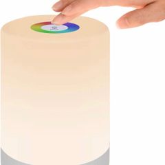 LED Night Light, Smart Bedside Table Lamp, Touch Control, Dimmable, USB Rechargable, Portable, Color Changing RGB for Kids, Bedroom, Camping (Warm White)