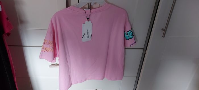 Girls Top Graffiti T-shirt 13-14yrs From Zara-new!