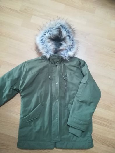 H&M warm winter parka in khaki