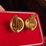 Vintage Gold and Green Tone Earrings Image 3