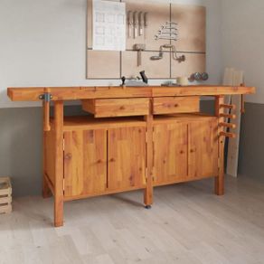 Workbench with Drawers and Vices 192x62x83 cm