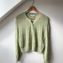 & Other Stories Pistachio Green Alpaca Wool Knit Cardigan Size M Image 3