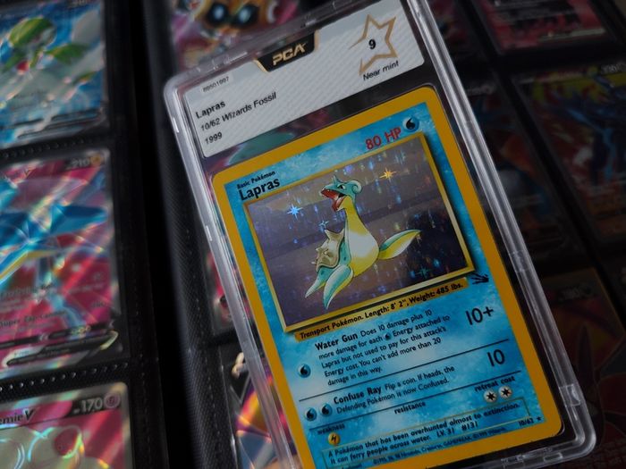 Lapras ! Holo Rare ! from Fossil Set ! PCA 9 ! Near Mint ! 1999 ! Graded Pokemon Card ! PSA !