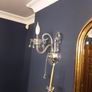 Pair of glass detailed wall lights collection only Image 4
