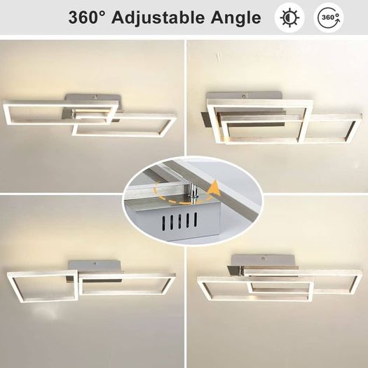 30W Led Ceiling Light Dimmable, Modern Ceiling Lamp 2 Built-in LED Boards with Remote Control, 3000K-6000K, Rejustable Wall Lamp, Flush Mount Ceiling Spots for Living Room Bedrooms Kitchen (FREE SHIPPING)