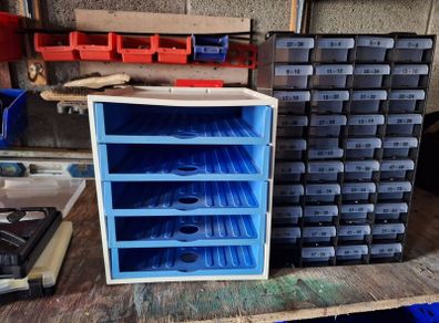 small file box, also box for holding screws and nuts etc