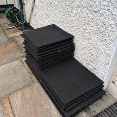 Black rubber tiles