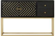 Sideboard Black and Gold 110x30x75 cm