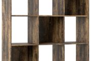 Nine-Cube Storage Shelf - Rustic Brown