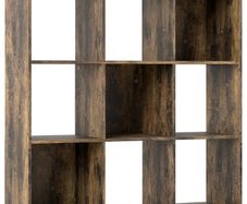 Nine-Cube Storage Shelf - Rustic Brown
