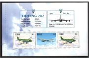 1999 Ireland Civil Aviation noting details of Boeing 707 Commemorative Stamps Booklet Pane Mint Never Hinged (MNH). Hibernian HP118