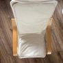 IKEA POANG kids armchair  cream light wood Image 2