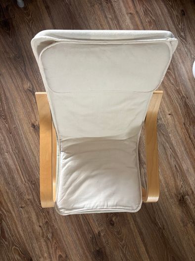 IKEA POANG kids armchair  cream light wood