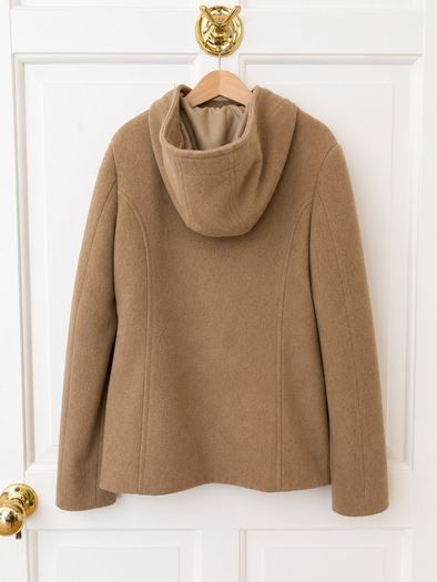 Girl camel hooded duffle coat 11 years Benetton