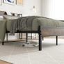 King Size Bed Frame with Wooden Storage Headboard Image 2