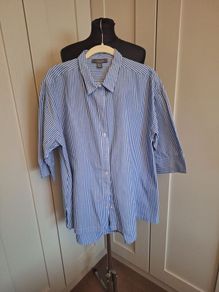 Blue and White Striped Shirt