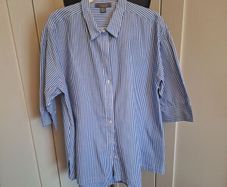 Blue and White Striped Shirt