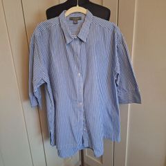 Blue and White Striped Shirt
