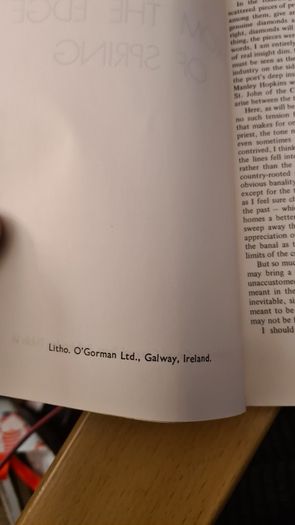 From The Edge Of Spring. By John O Connor.  VINTAGE FIRST EDITION SIGNED 1976. Paperback In Good Condition.